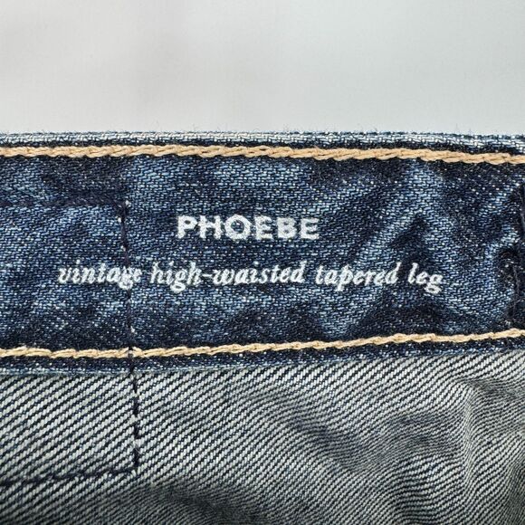 AG ADRIANO GOLDSCHMIED Phoebe Vintage High Waisted Tapered Leg Jeans Size 25 - Picture 7 of 9